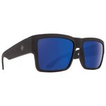Spy Lunettes de soleil Cyrus Soft Matte Black Happy Dark Gray Green Polar Dark Blue Spectra Mirror Présentation