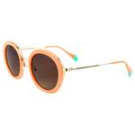 Binocle Eyewear Lunettes de soleil Olivia Shiny Gold Peach Gradient Grey Polarized Présentation