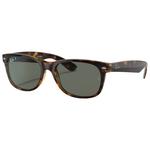 Ray Ban Lunettes de soleil RB2132 New Wayfarer Classic Polished Tortoise Green G-15 Polarized Présentation