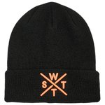 Watts Bonnet Piano Cuffed Beanie Black Fluo Orange Présentation