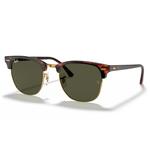 Ray Ban Lunettes de soleil RB3016 Clubmaster Classic Polished High Tortoise Gold Green G-15 Présentation
