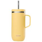 Qwetch Mug Cold Cup 600 ml + Anse Matt Pastel Citron Présentation