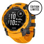Garmin Montres GPS Instinct 3 Solar Jaune Or Avec Bracelet Jaune Or Gris Présentation