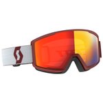 Scott Masque de Ski Factor Pro Ls Team Red White L Ight Sensitive Red Chrome Roug Présentation