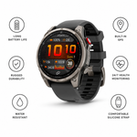 Garmin Montres GPS Fenix 8 Pro Amoled Titanium Résumé