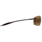 Maui Jim Lunettes de soleil Lighthouse Noir Brillant Hcl Bronze MauiPure Profil