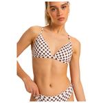 Roxy Maillot de bain Roxy Pro Wave Haut de Bikini Triangle Cloud Dancer Polkabiscus Biada Présentation