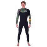 Hurley Combinaison Intégrale Advantage Plus Printed 3/2 Front Zip Medium Brown Présentation