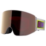 Salomon Masque de Ski Sentry Prime Grey Violet Sigma Gun Metal + Sigma Light Blue Présentation