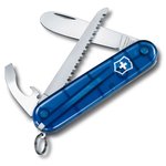 Victorinox Couteaux (couverts) My First Victorinox + Scie Blue Translucide Présentation