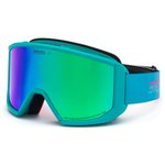 Briko Masque de Ski Vulcano Mask Sharp Lite Shaped Blue Violet Smoke Base Green Mirror Présentation