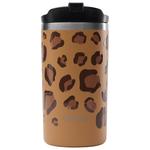 Qwetch Mug Travel Mug 350 ml Leopard Camel Présentation