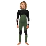 Vissla Combinaison Intégrale Junior 7 Seas Boys 4-3 Warbird Chest Zip Military Green Présentation