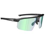 AZR Lunettes de soleil Arrow Rx Noire Vernie Photochromique Irisé Vert Présentation