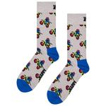 Happy Socks Chaussettes Crew Socks Motor Bike Grey Présentation