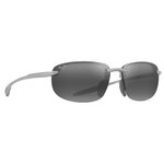 Maui Jim Lunettes de soleil Hookipa Ultra Asian Fit Metal Matte Silver Neutral Grey MauiUltra Présentation