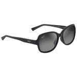 Maui Jim Lunettes de soleil Hiluhilu Shiny Black Neutral Gray Minéral Superthin Présentation
