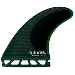 Futures Fins Ailerons Surf R6 Thruster Blackstix Green Présentation