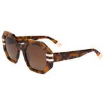 Binocle Eyewear Lunettes de soleil Claudia Shiny Cream Tortoise Gradient Brown Polarized Présentation