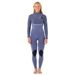 Rip Curl Combinaison Intégrale Womens E-Bomb Zip Free 4/3 Grey Blue Présentation