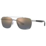 Ray Ban Lunettes de soleil RB3701 Polished Silver Chromance Blue Gold Polar Présentation