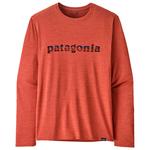 Patagonia Tee-shirt de rando M's L/S Capilene® Cool Daily Graphic 73 Text Logo Potters Red X Dye Présentation