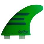 Feather Fins Ailerons Surf Ultralight Dual Tab Green Présentation