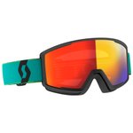 Scott Masque de Ski Goggle Factor Pro Retro Teal Blue/yellow Enhance Présentation
