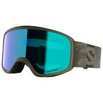 Salomon Masque de Ski Aksium 2.0 S Olive Night Multilayer Mid Blue Présentation