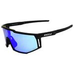 Binocle Eyewear Lunettes de soleil Horizon Shiny Black Blue Mirror Polarized Présentation