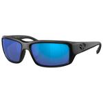 Costa Del Mar Lunettes de soleil Fantail Matte Black Blue Mirror Polarized Présentation