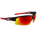 AZR Lunettes de soleil Coffret Huez Noire Mate Rouge Multicouche Rouge Présentation