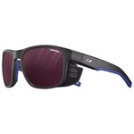 Julbo Lunettes de soleil Shield M Translucide Mat Noir Bleu Reactiv High Contrast 0-4 Présentation