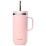 Qwetch Mug Cold Cup 600 ml + Anse Pastel Rose Présentation