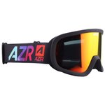 AZR Masque de Ski Flash Jr Mat Noir Full Rouge Multicouche Présentation