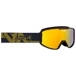 AZR Masque de Ski Track Otg Noire Mate Full Jaune Multicouche Présentation