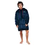 All-In Poncho Poncho Plaid Grey Blue Présentation