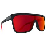 Spy Lunettes de soleil Flynn Soft Matte Black Red Face HD Plus Gray Green with Red Light Spectra Mirror Présentation