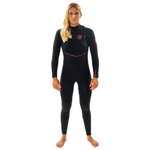 Rip Curl Combinaison Intégrale Flashbomb Fusion 4/3mm Zip Free Black Présentation