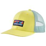 Patagonia Casquettes Kid's Trucker Hat Boarshort Logo Lemon Zest Présentation