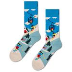 Happy Socks Chaussettes Crew Socks French Edition Telesiege Turquoise Présentation