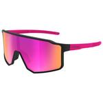 Cebe Lunettes de soleil Outflow Matt Black Pink Rose Red Mirror Présentation