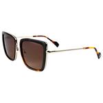 Binocle Eyewear Lunettes de soleil Carla Shiny Gold Kaki Tortoise Gradient Brown Polarized Présentation