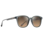 Maui Jim Lunettes de soleil Ku'ikahi Asian Fit Gris Foncé Transparent Brillant Bronze Hcl Minéral Superthin Présentation