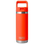 Yeti Gourde Rambler 18 Oz (532 ml) Straw Bottle Papaya Présentation
