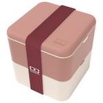 monbento Boîte Alimentaire Square 1.7L Pink Moka Présentation