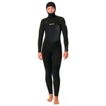 Rip Curl Combinaison Intégrale Dawn Patrol 5/4mm Chest Zip Hood Black Présentation