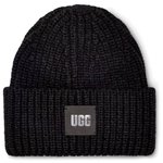 UGG Bonnet Chunky Rib Black Présentation