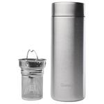 Qwetch Mug Théière Isotherme 400 ml Matt Inox Présentation