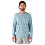 Patagonia Tee-shirt de rando Capilene Cool Daily Graphic Shirt Fitz Roy Trout Fleck Blue Présentation